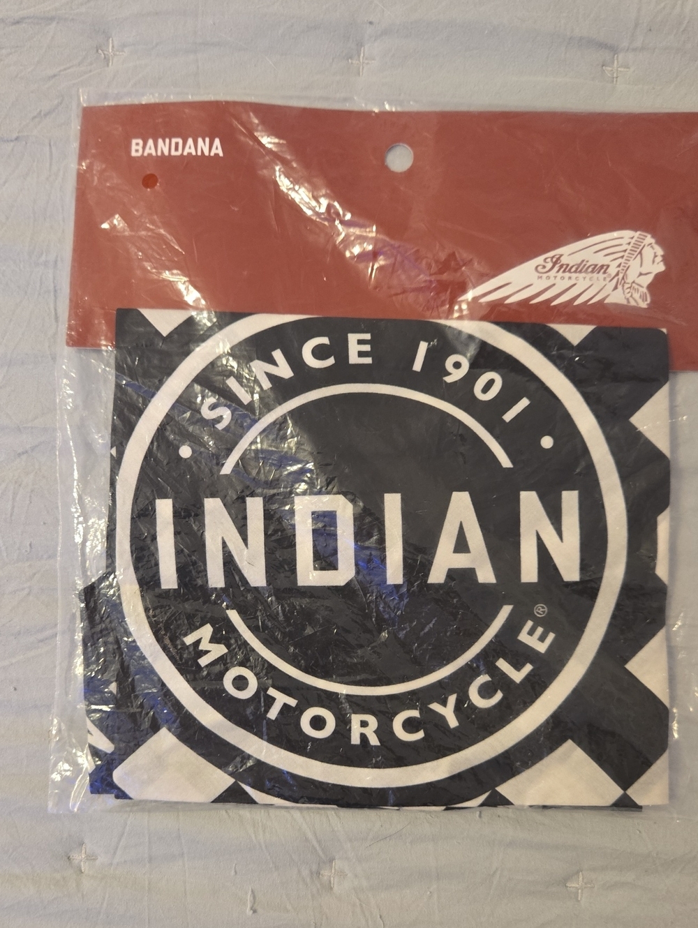 Indian Motorcycle Bandana - Black & White Graphic